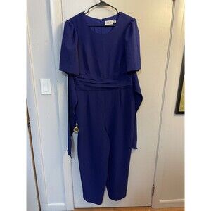 Eliza J  Romper Jumpsuit SZ 16 - Blue - Short Sleeve